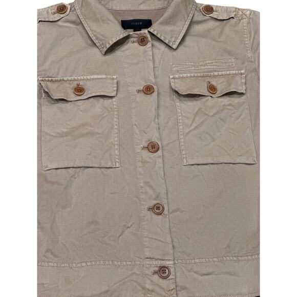 J.Crew Military Downtown Long Sleeve military Field Jacket Tan Women's Large - Picture 4 of 9